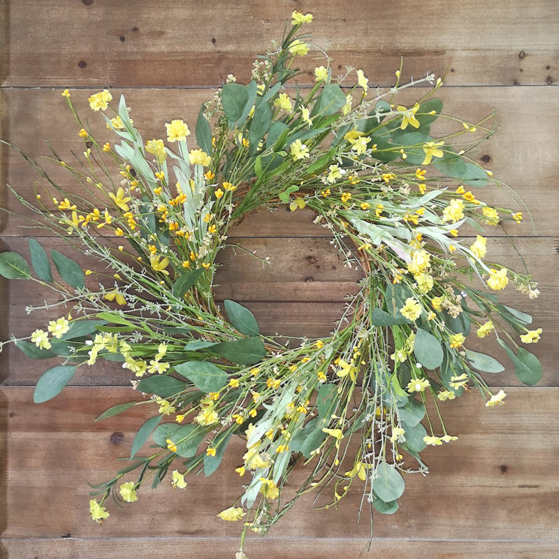 24" Handmade Spring Wildflower Wreath