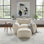Ensemble de fauteuil à billes et repose-pieds Plush
