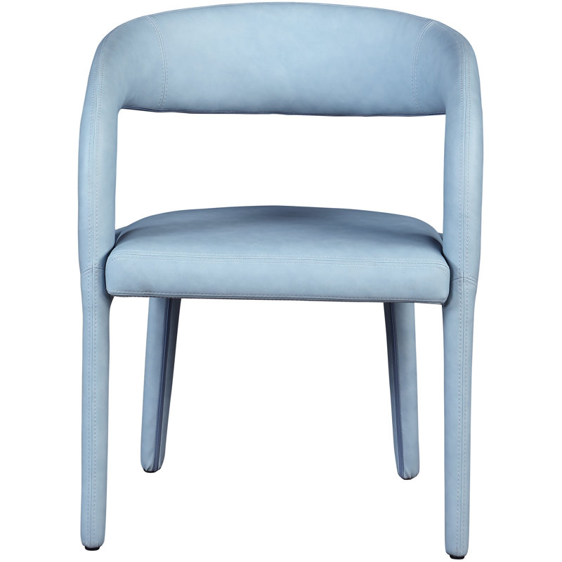 Chaise en similicuir Sylvester, Cuir végétalien bleu clair