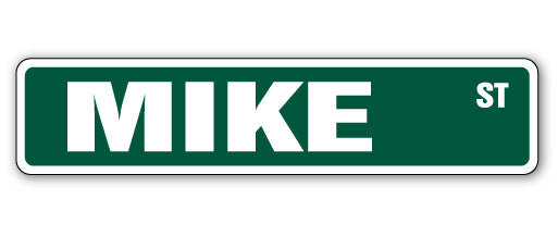 Plaque de rue résistante en plastique 8 po x 36 po Mike