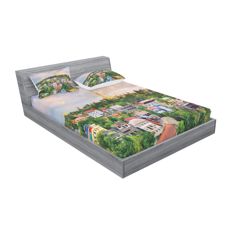 Ensemble de draps Yangon, Ensemble de drap pour grand lit avec drap-housse