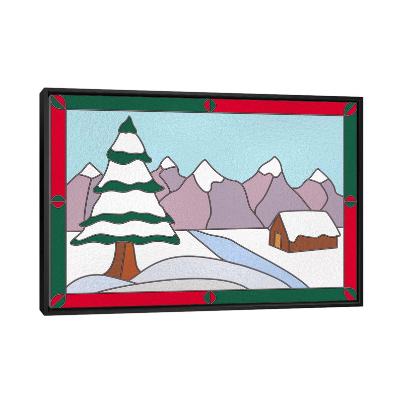 « snowy terrain » par "5by5collective, reproduction d’impression sur toile tendue, H 32 po x l 48 po x P 1,5 po, Pas de tapis