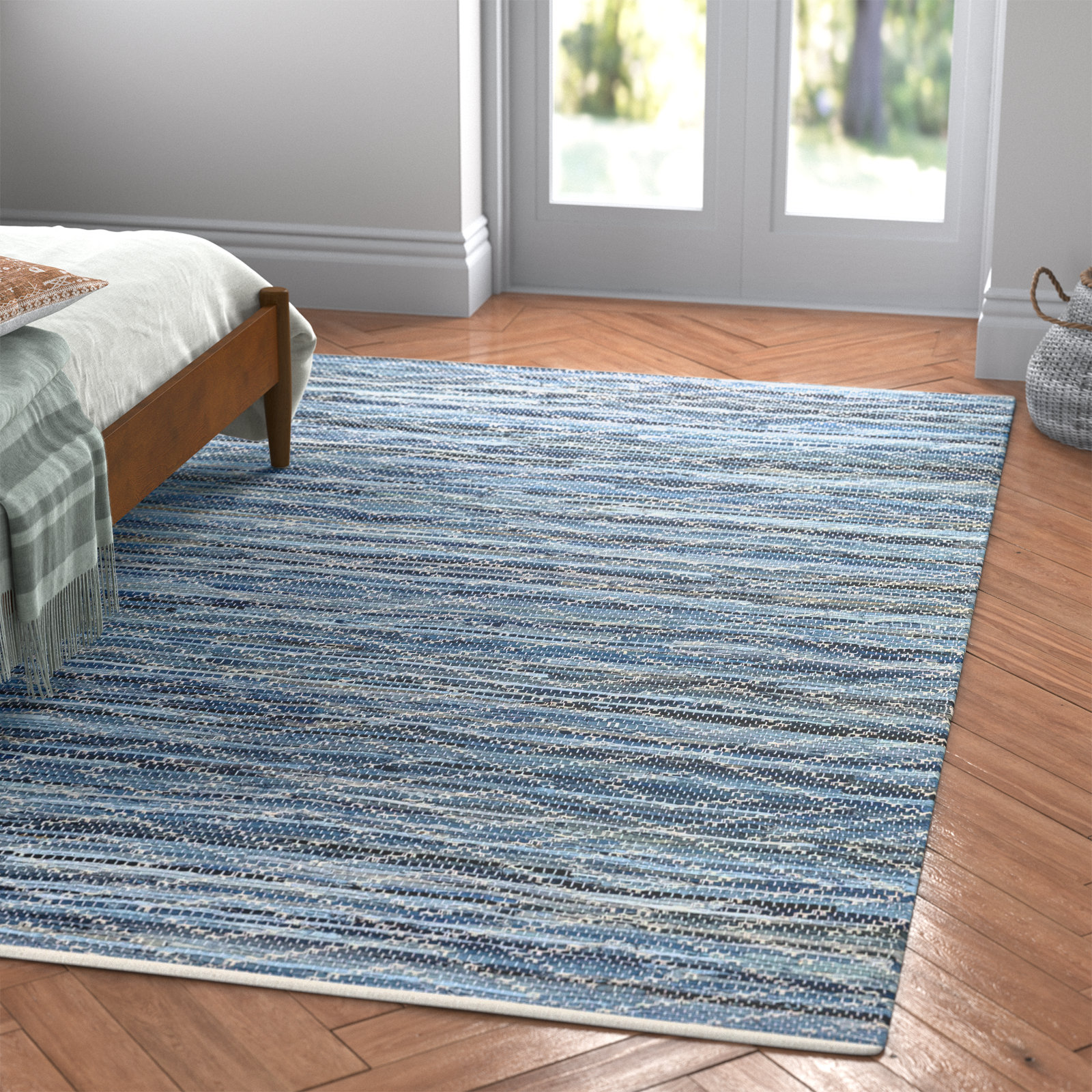 Calana Hand-Woven Geometric Rug, Rectangle 6' x 9'