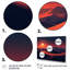 Noir et rouge, désert, lever de soleil, photo II - désert, art mural multipanel