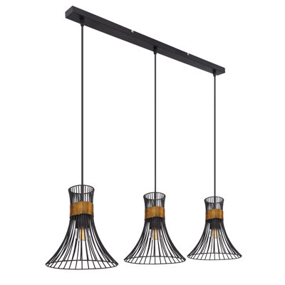 Raines 3 - Light Black Kitchen Island Pendant