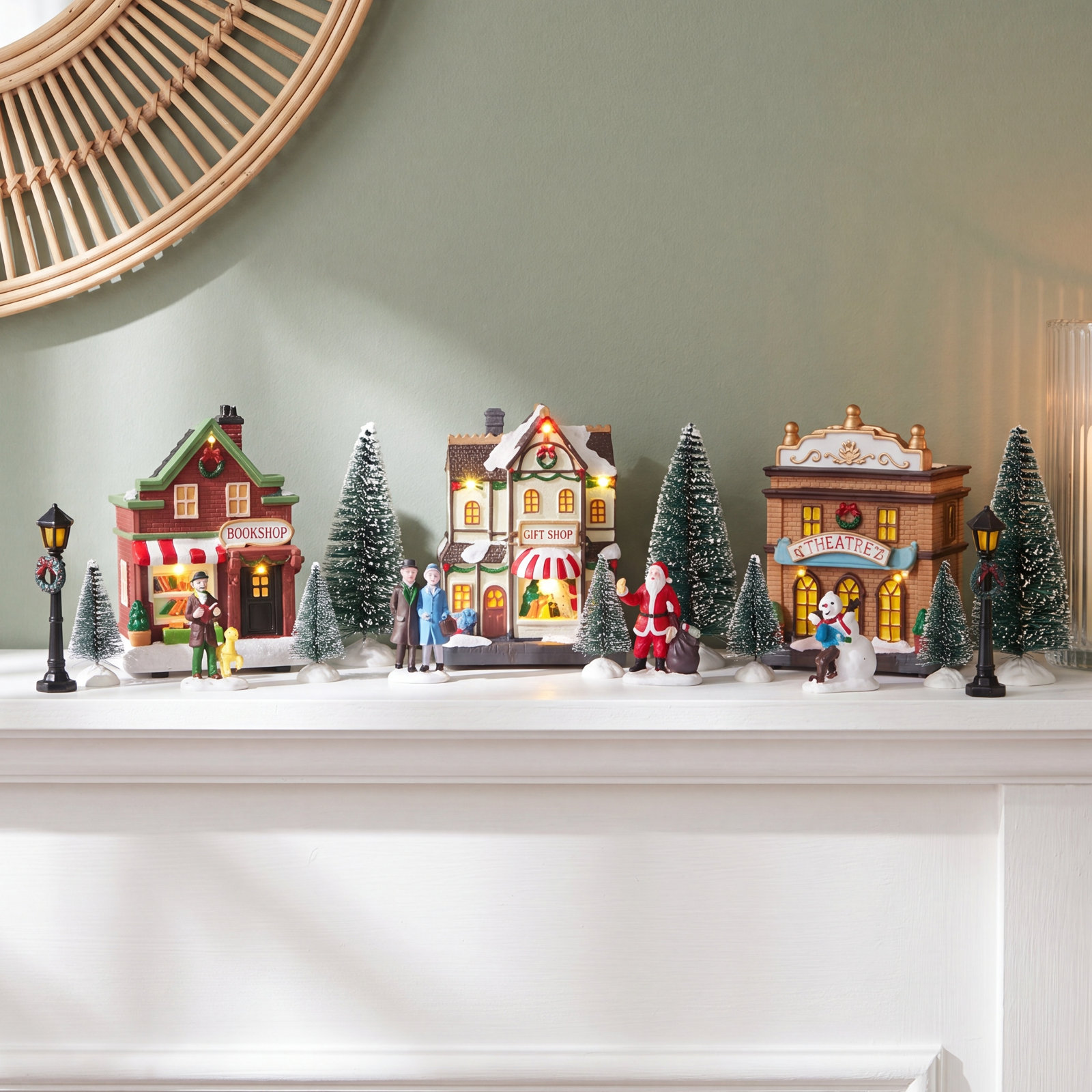 17-Piece Lighted Village Set
