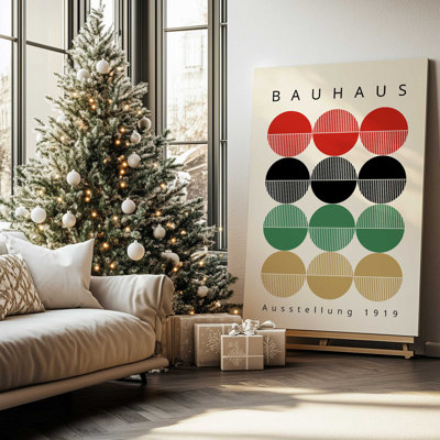 «Vintage Bauhaus Circles», reproduction sur toile