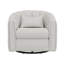 Fauteuil d'appoint pivotant Vira, tissu, dossier capitonné-103215123