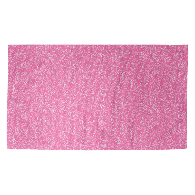Avicia Floral Indoor Doormat, Rectangle 2'1.5" x 3'6", Pink