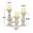 Mango Wood Turned Style Pillar Candle Holders (Set of 3)-2145879325