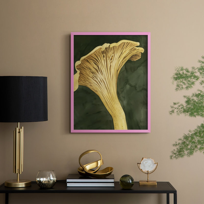 Chanterella I Framed Print - Solid Wood, Pink, 15" H x 12" W
