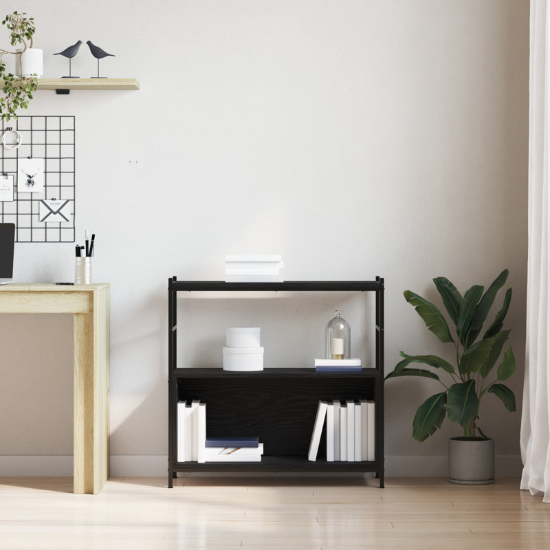 Bookshelf Engineered Wood, Metal Medium Bookshelves, Old Wood, 78.5 cm