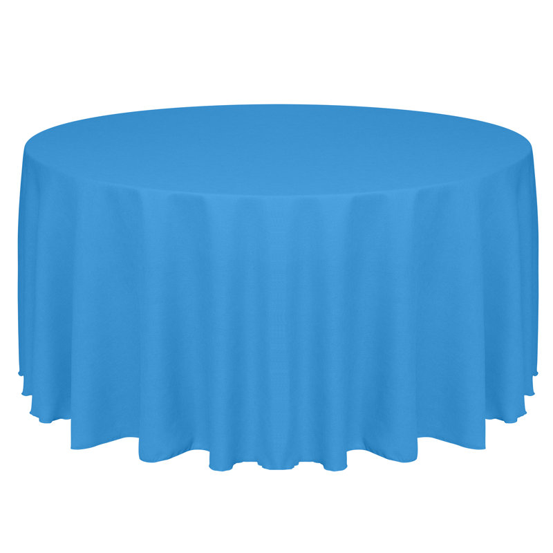 Ultimate Textile Round Tablecloth, 132" Round, Cobalt, 10