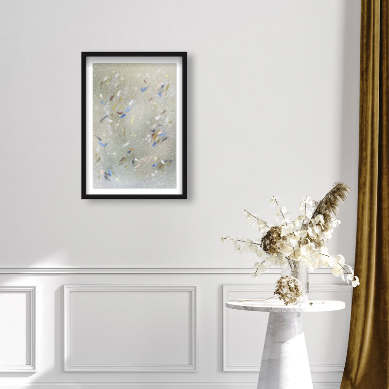 Spontaneous Trace Print by Oliver Gal, 46.5"H x 31.5"W, Black Shadowbox