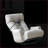 Adjustable Lazy Lounge Chair - 360° Rotatable Sofa for Living Room, Game Room | Gray | Curved-130228153