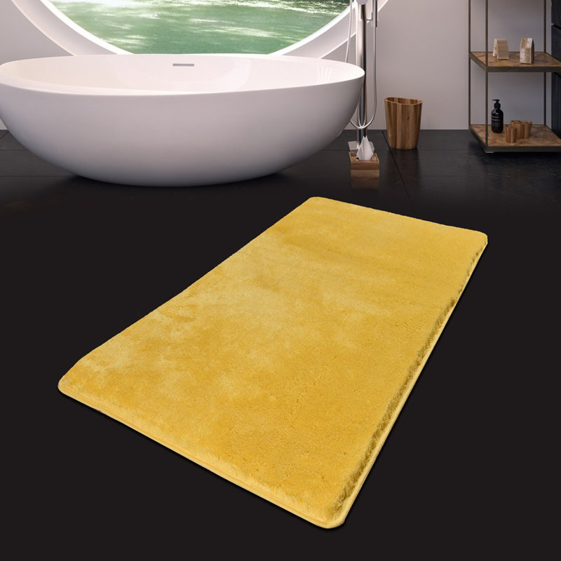 Tapis pour salle de bain Margaretville, H 1,18 po x l 27,56 po x L 47,24 po, Jaune