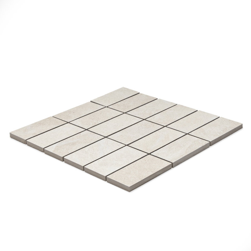 Carreaux de sol et muraux en mosaïque de porcelaine mat Slate Réserve 2 po x 4 po, Sable