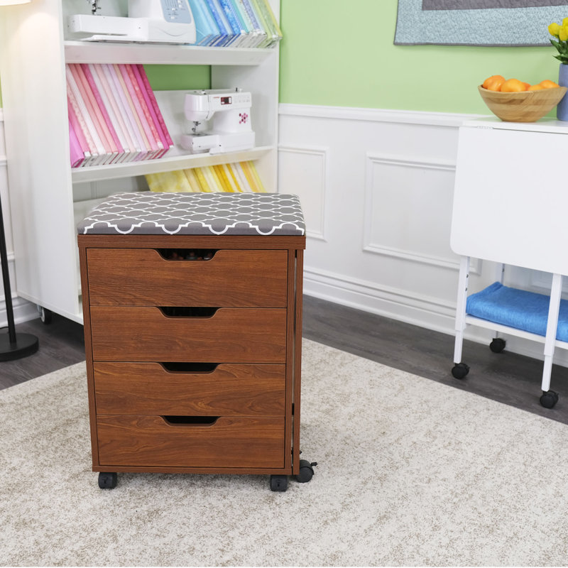 Chariot de rangement Shirley par Arrow Classic Sewing Furniture, Teck
