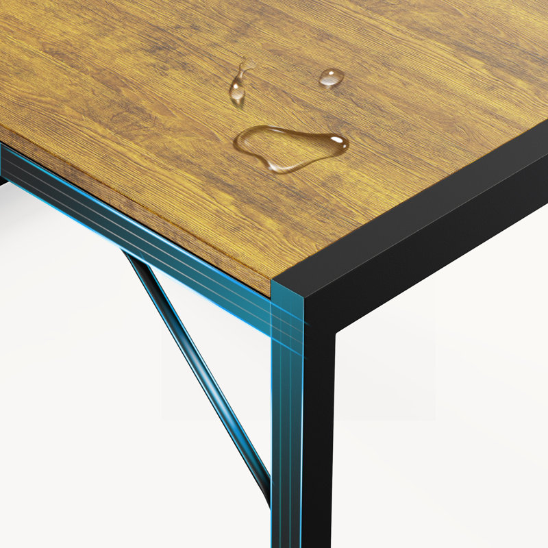 Ezzah Dining Set, Dining Table with Benches, Rétro/Noir, H 28,7 po x l 30 po x P 48 po, 3 pièces: table, 2 bancs