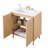 30'' Brown Modern Free-Standing Single Bathroom Vanity Set