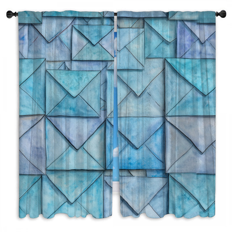 Rideaux enveloppants et voilages abstraits - 2 panneaux, 20in x 60in - 2 panels, Transparent