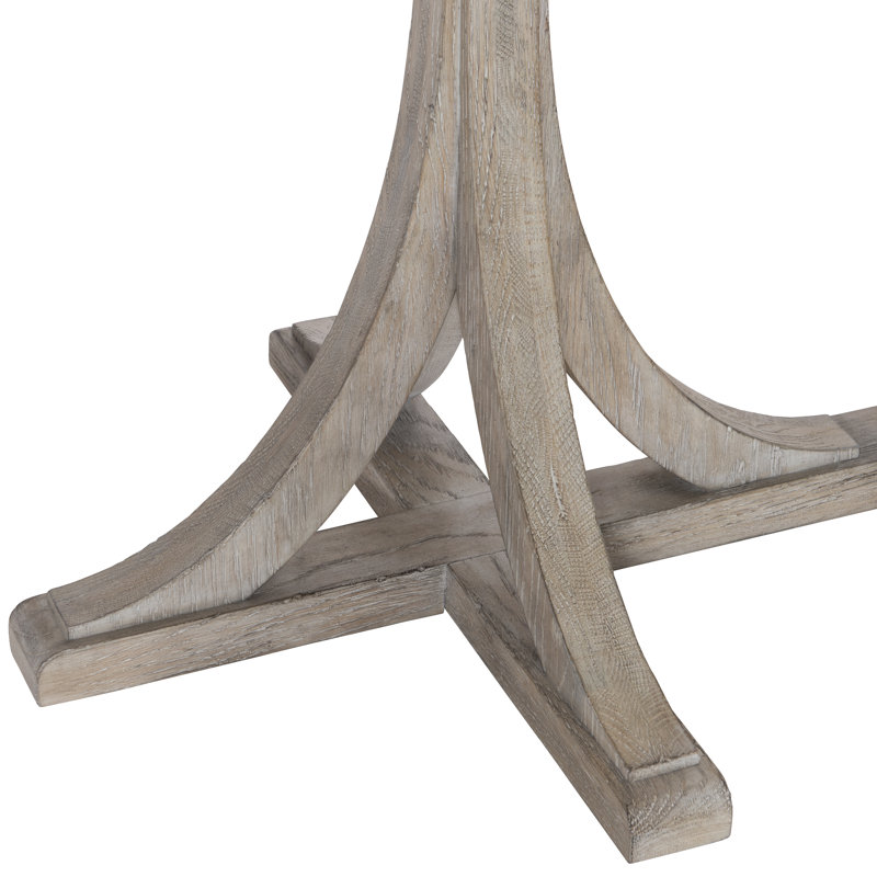Albion Transitional Gray Wood Console Table with Storage