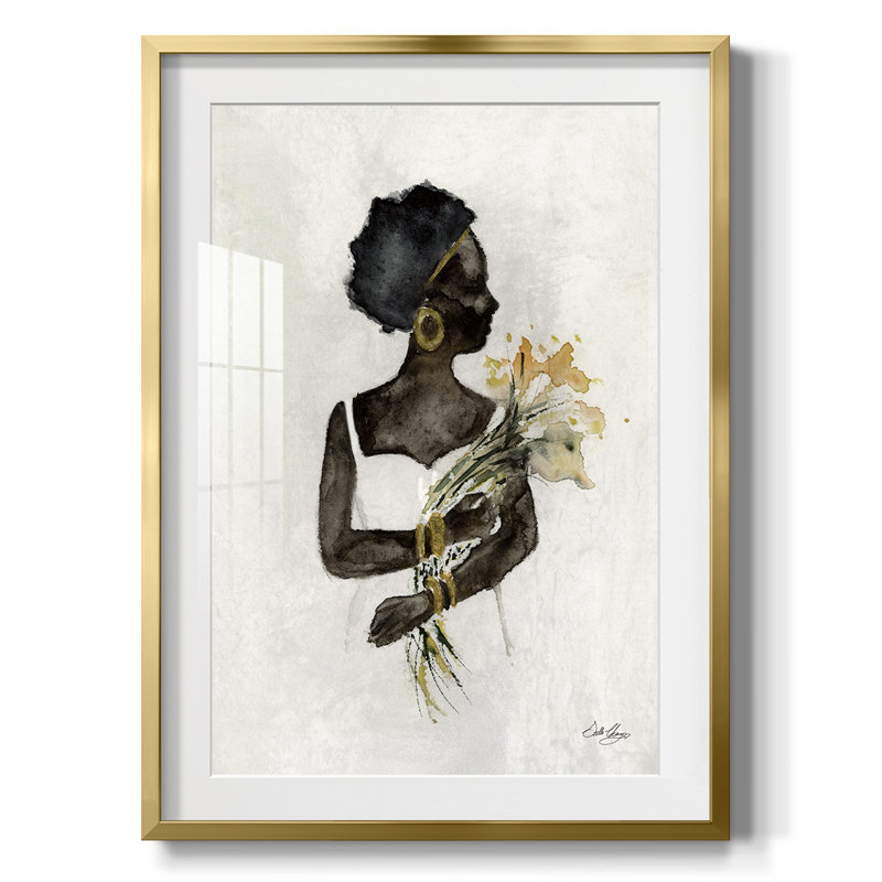 Soul Queen I - impression encadrée, H 28,5 po x l 20,5 po, Doré