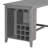 Seavyn 5-Piece Rustic Dining Set with Solid Rubber Wood and Woven Fabric Seating-117431343-117431344
