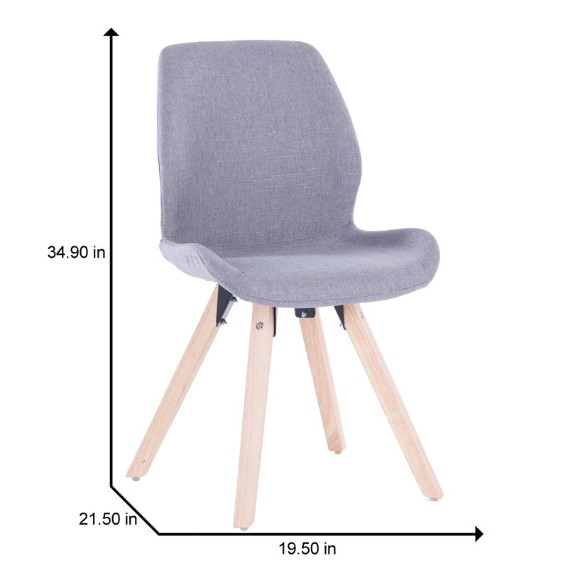 Chaise rembourrée Goshorn, gris