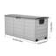 Dakota Fields Charrissa 112cm W 290L Water Resistant Plastic Lockable Deck Box with Wheels-1039202795