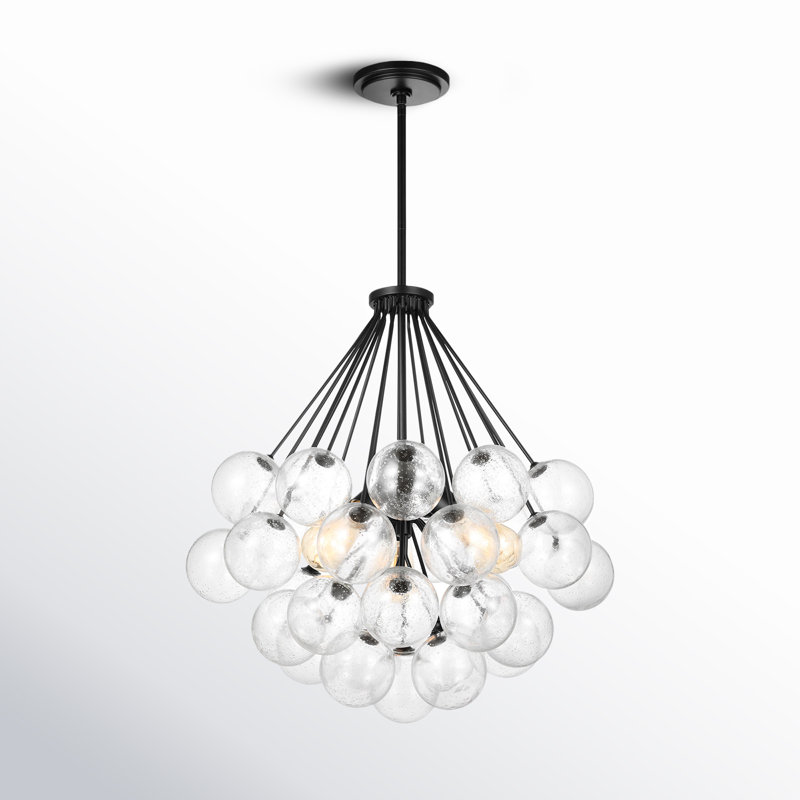Logan 3-Light Chandelier, Matte Black