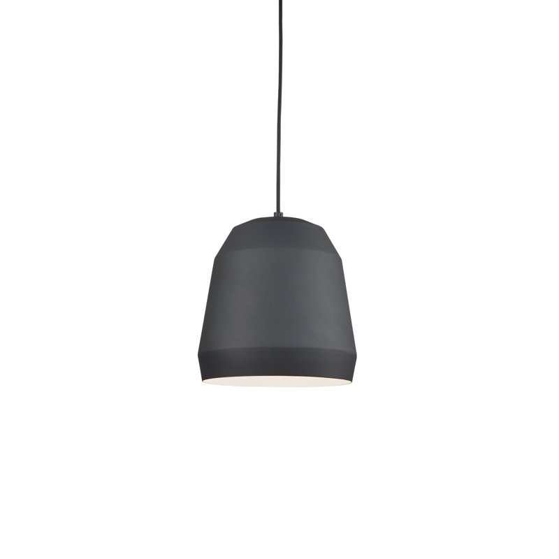 Black Aluminum Faceted Single Pendant Light
