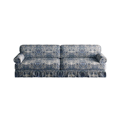 74-Inch Luxuriously Comfortable 3-Seater Cloud Sofa with Extra Deep Seat, Rolled Arms, and Pleated Skirt Design for Modern Living.