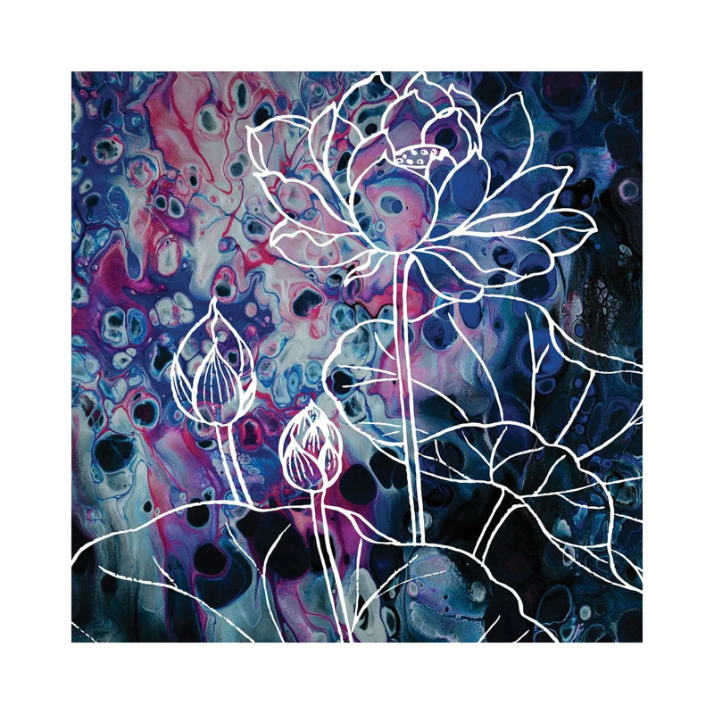 Flower Lotus In Abstraction by Art Mirano - Wrapped Canvas Print, 30.48cm H x 30.48cm W x 1.91cm D