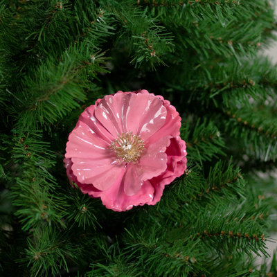 4.75" Shiny Poppy Clip Christmas Ornament