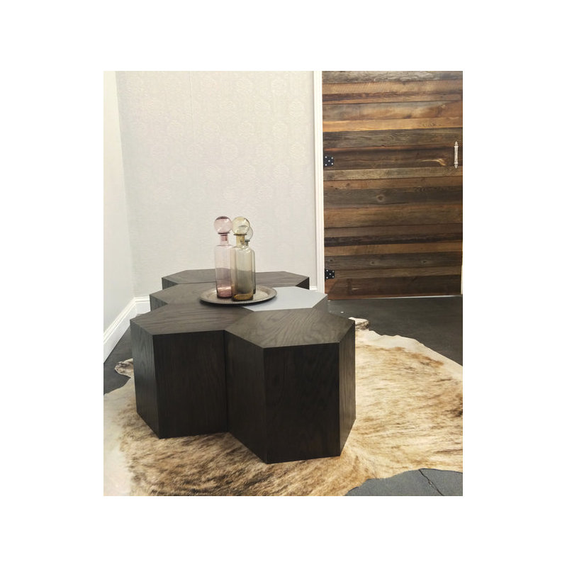 Coffee Table, Brass, 16" H x 20" L x 17.3" W