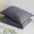 Bedsure Pillow Cases Standard Size - Polyester & Rayon Derived From Bamboo Cooling Pillowcase Set Of 2, Breathable, Soft And Wrinkle-Free Pillow Covers With Envelope Closure, Dark Grey, 20X26 Inches