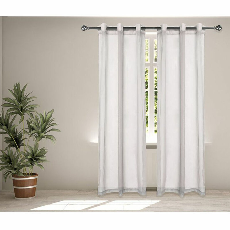 Paire de rideaux transparents avec œillets Hayneville, Ivoire, l 27 po x L 96 po