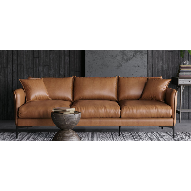 Olivieri 85'' Leather Sofa
