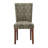 Lancaster Fabric Solid Wood Dining Chair Dark Blue