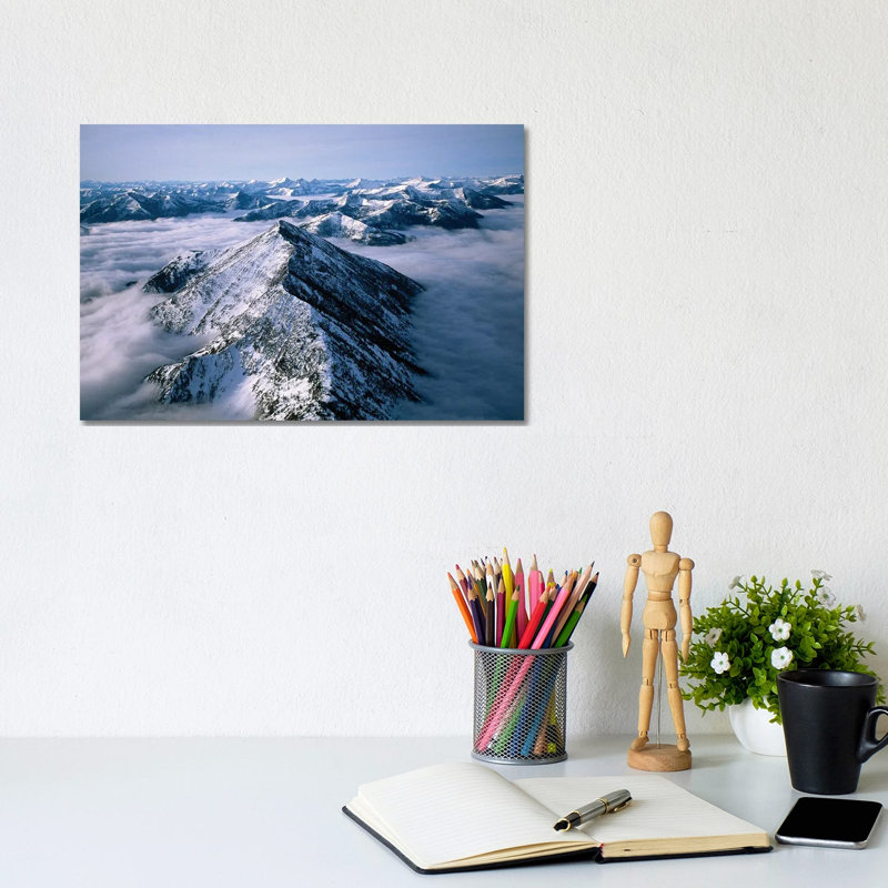 An Aerial View Of Montana's Rocky Mountain Front 1 Piece Wall Art on Canvas, 20.32 cm H x 30.48 cm W, Canvas