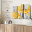 Impression sur toile, "Oriental jaune coquelicots"-98865769