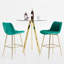 Ensemble de salle à manger 3 pièces avec tabouret de bar et tabouret de bar en velours (ensemble de 3)-202786768