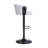 Adjustable Wood Bar Stool With Black Metal-1302376350