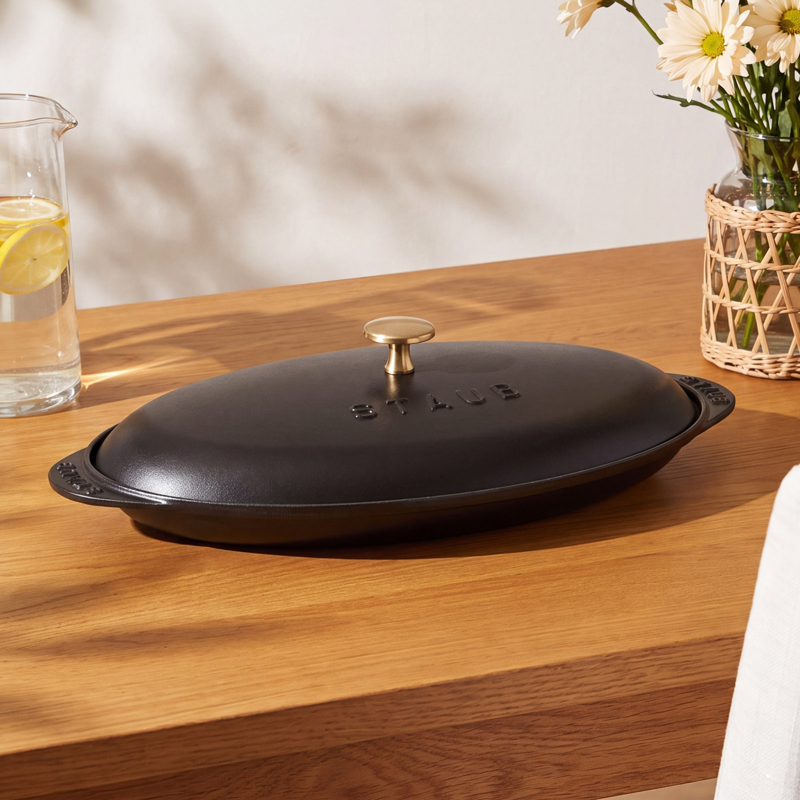 Staub Cast Iron Covered Fish Pan