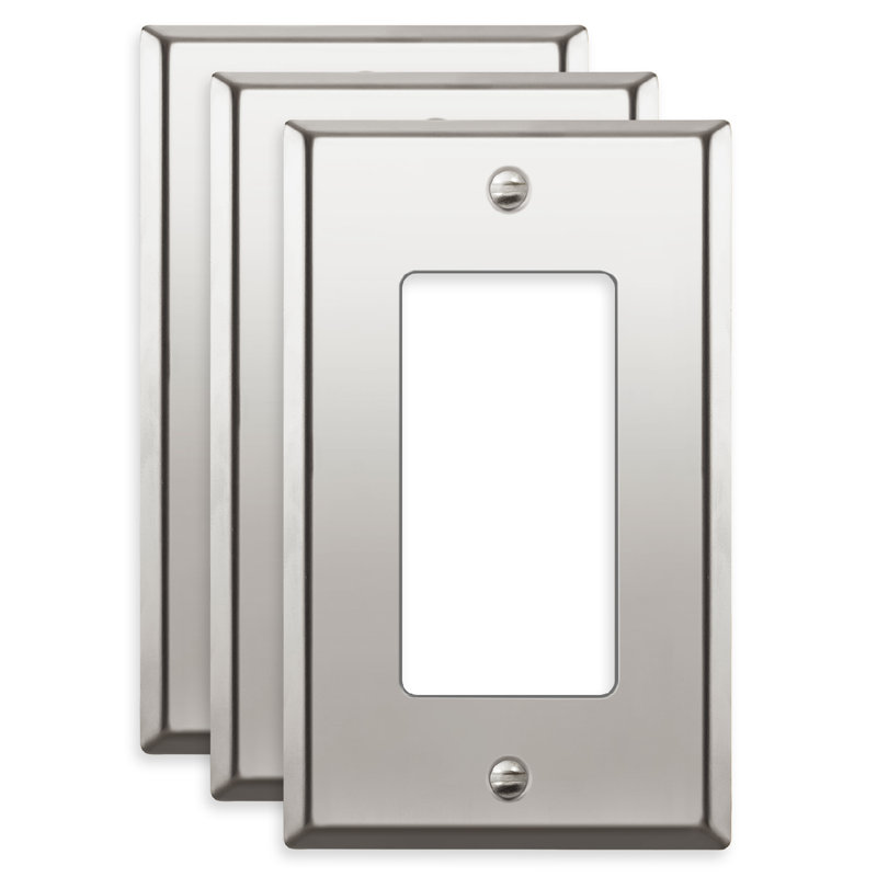 Plaque murale en métal en chrome poli pour décorateur / GFCI Enerlites, Chrome poli