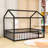 Metal Floor Bed With Safety Fence-481323652-481323653
