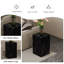 Table d'appoint carrée moderne, table d'appoint décorative en MDF imitation marbre, table d'appoint luxueuse à texture pierre et motifs variés, sans assemblage, idéale pour le salon.-2061133587