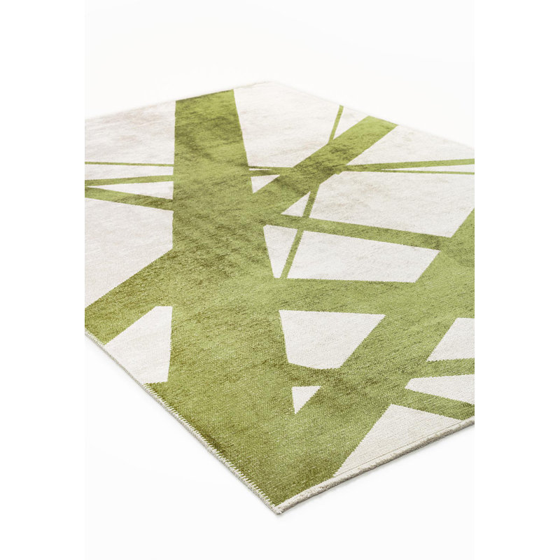 Midcentury Modern Minimalist Area Rug, Rectangle 9' x 12'