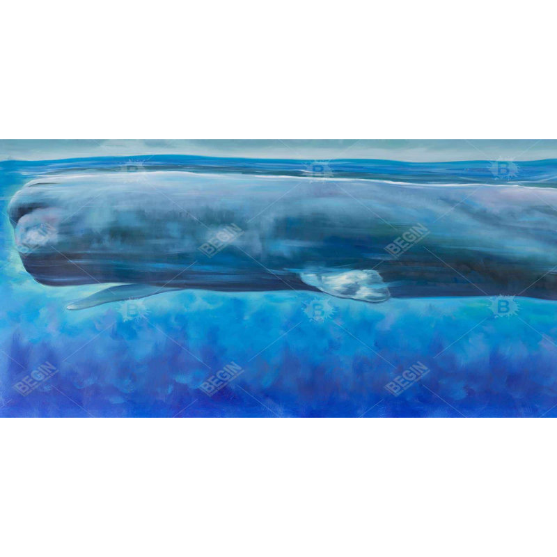 Sperm whale - 15.75"x31.50" Desk mat